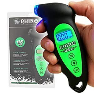 Rhino USA Digital Tire Pressure Gauge 150 PSI,